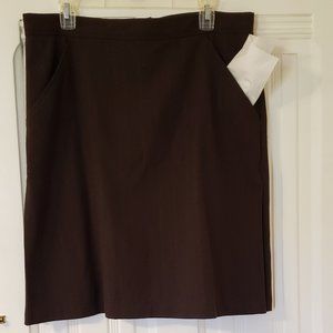 Studio M Brown Pencil Skirt 14P